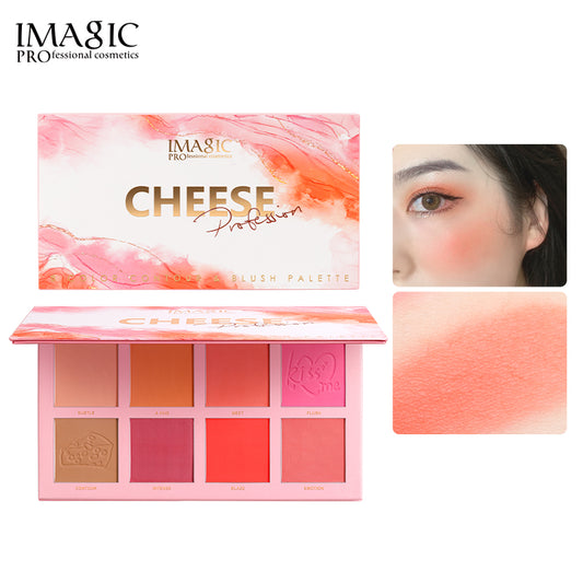 Paleta de contorno de rubor de 8 colores con polvo fino y natural 