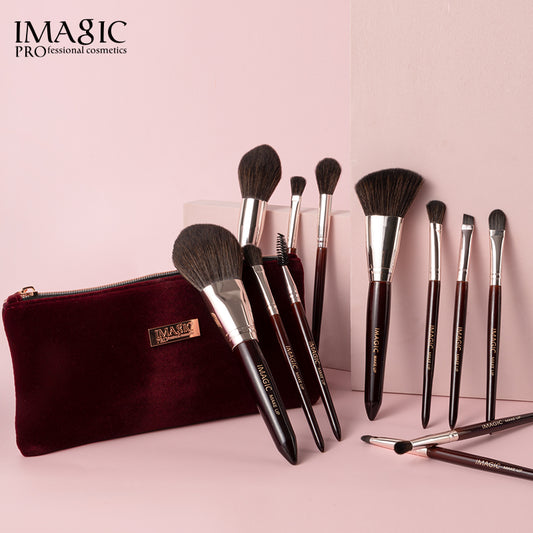 Juego de 12 brochas de maquillaje, juego de brochas de maquillaje para sombras de ojos y rubor 