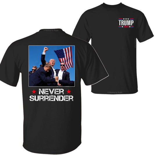 Support T-shirt, picture on the back, text on the front