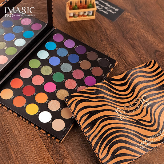 Paleta de sombras de ojos Zebra de 35 colores, mate perlado 